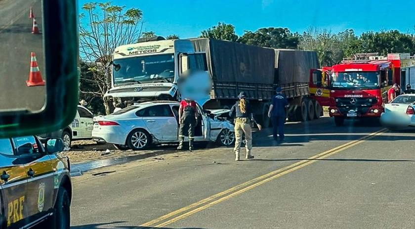 Homem Fica Gravemente Ferido Em Colis O Entre Carro E Carret