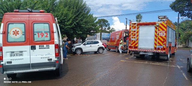 Criança fica ferida após colisão em Maravilha