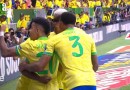 Brasil vence a Colômbia com gol de Vini Jr aos 53 do segundo tempo