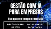 UNETRI e ASCOAGRIN abrem inscrições para curso de gestão empresarial com inteligência artificial