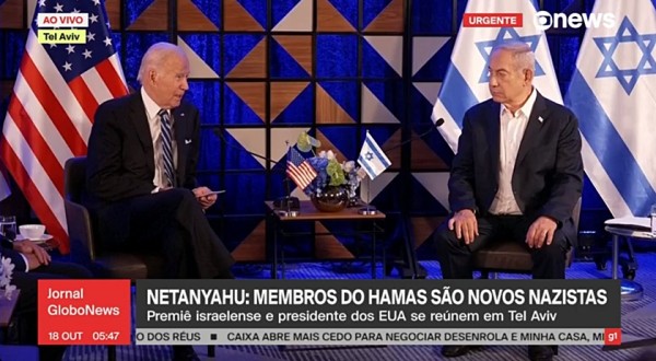 'Parece que foi obra do outro lado, não de vocês', diz Biden a Netanyahu sobre explosão em hospital de Gaza