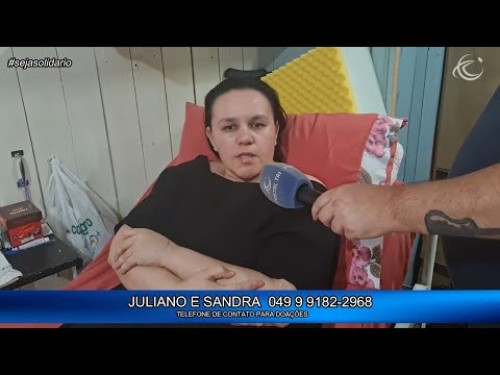 Sandra e Juliano, vítimas de um gravíssimo acidente de trânsito em janeiro deste ano ainda precisam de ajuda para seguir em frente
